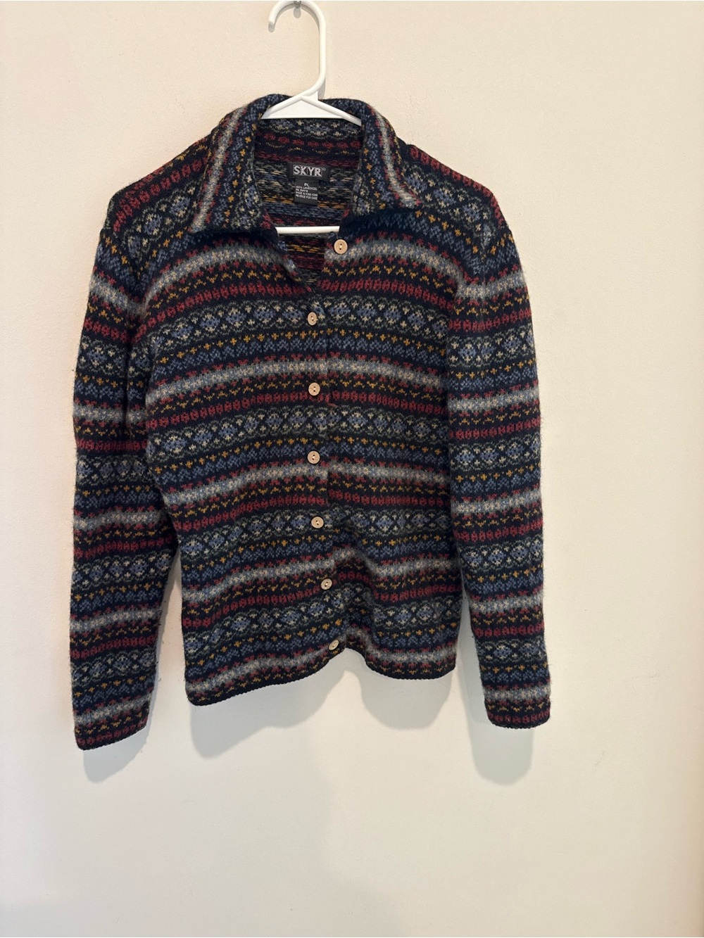 Skyr Multicolor Fair Isle Button-Up Cardigan - Lambswool